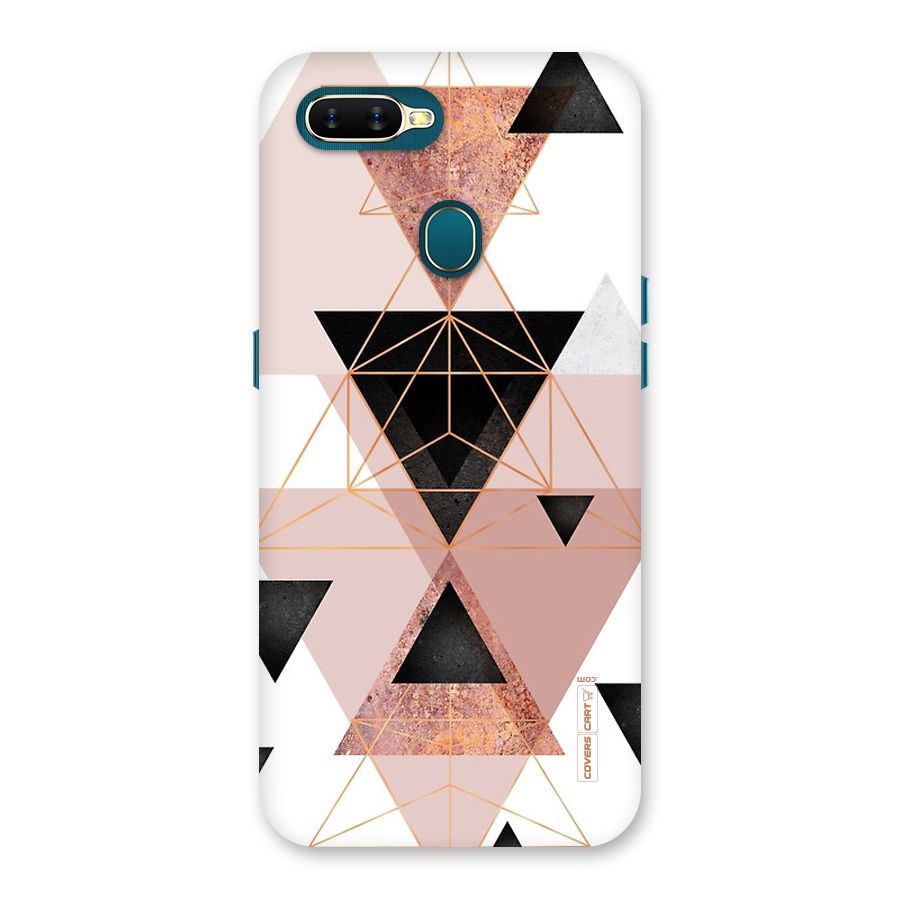 Abstract Rose Gold Triangles Back Case for Oppo A11k
