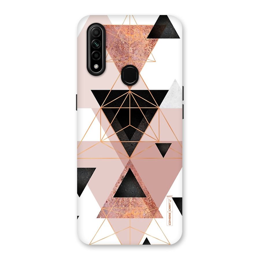 Abstract Rose Gold Triangles Back Case for Oppo A31