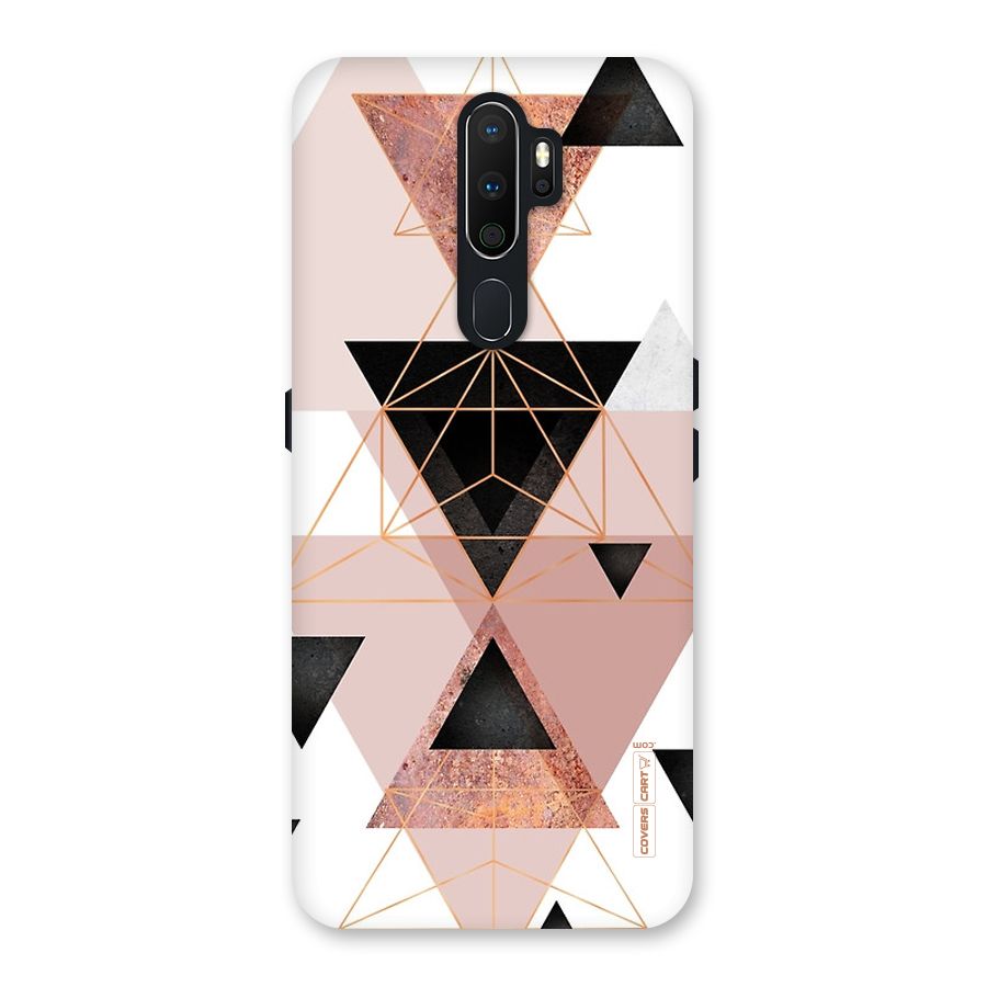 Abstract Rose Gold Triangles Back Case for Oppo A5 (2020)