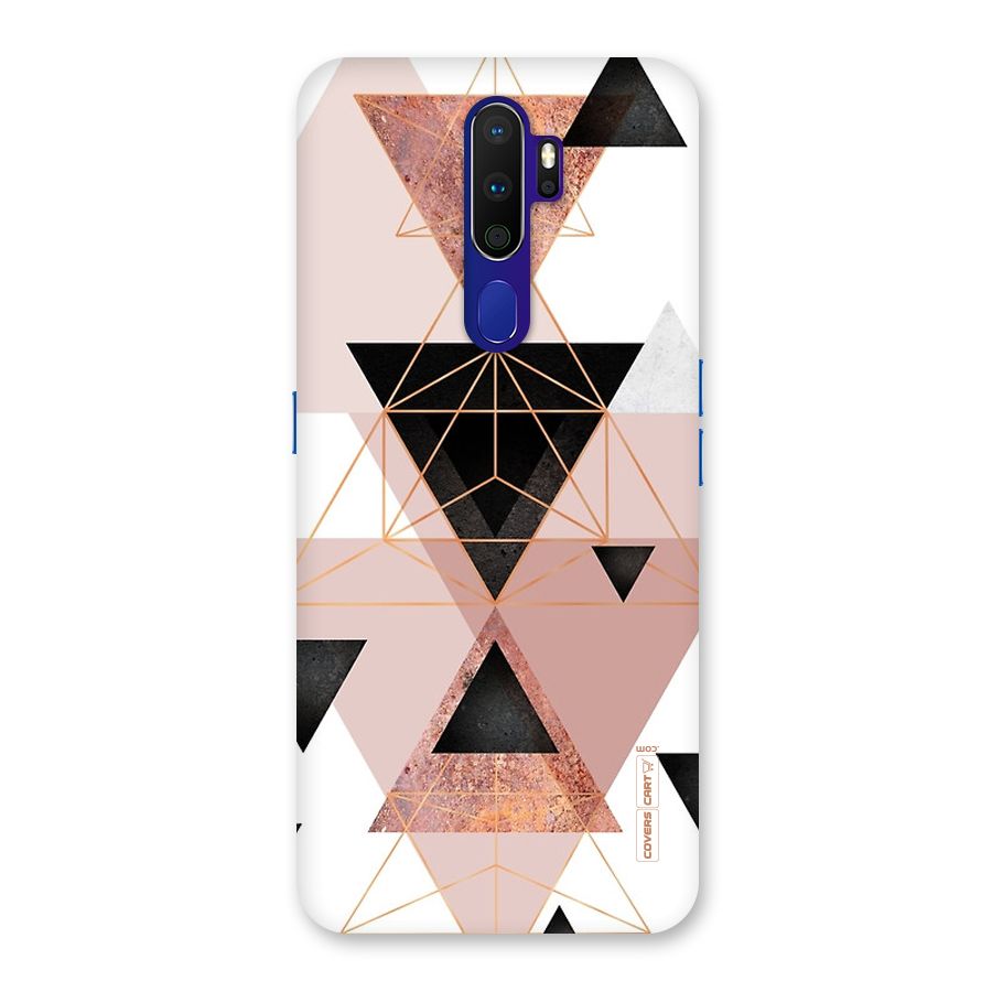 Abstract Rose Gold Triangles Back Case for Oppo A9 (2020)
