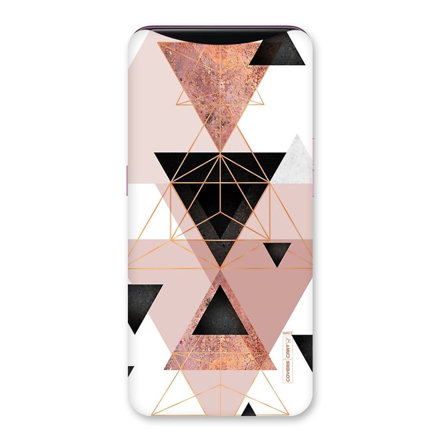 Abstract Rose Gold Triangles Back Case for Oppo Find X