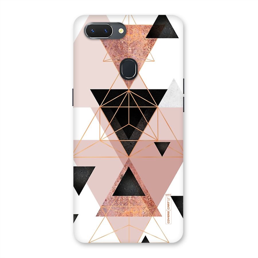 Abstract Rose Gold Triangles Back Case for Oppo Realme 2