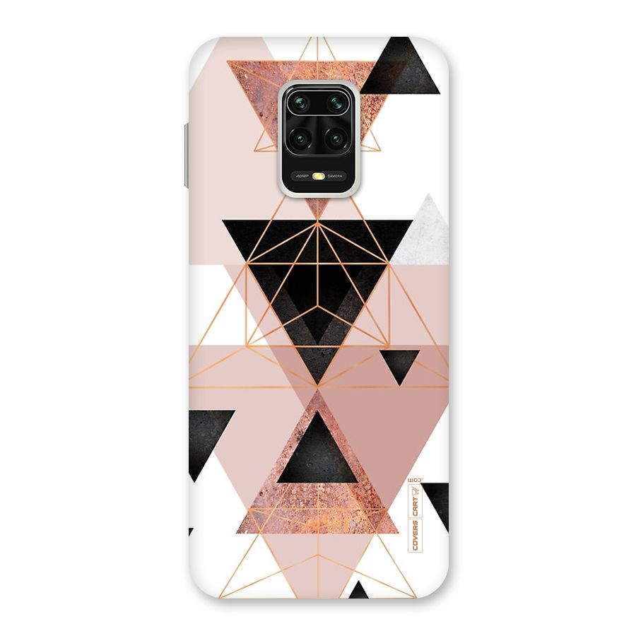 Abstract Rose Gold Triangles Back Case for Poco M2 Pro