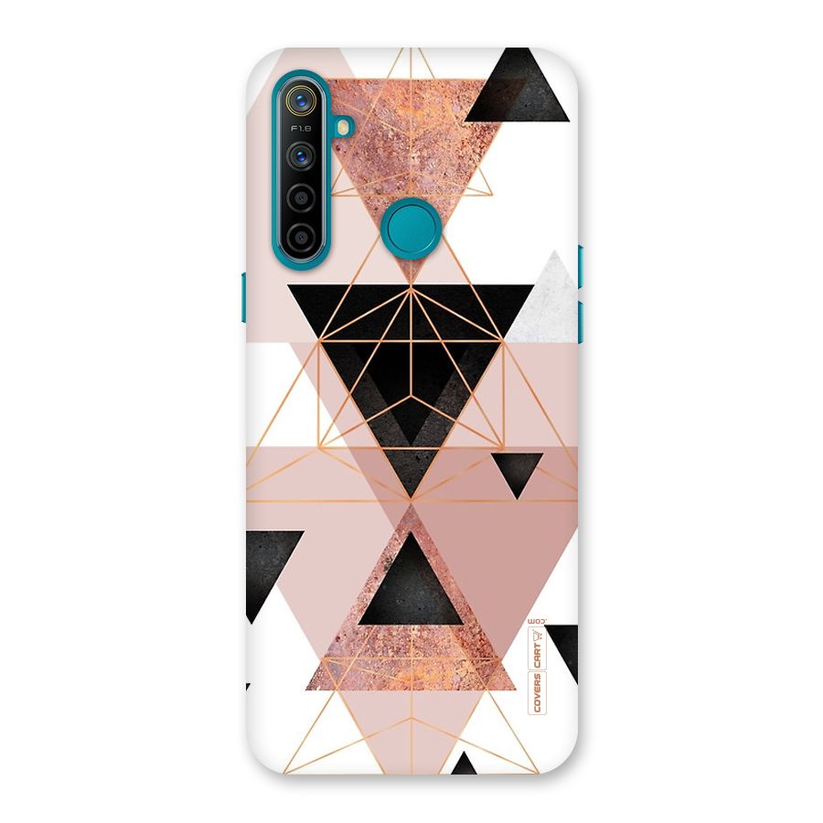 Abstract Rose Gold Triangles Back Case for Realme 5i