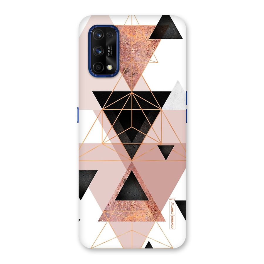 Abstract Rose Gold Triangles Back Case for Realme 7 Pro