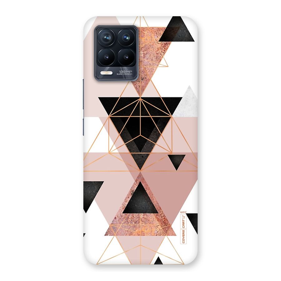 Abstract Rose Gold Triangles Back Case for Realme 8 Pro