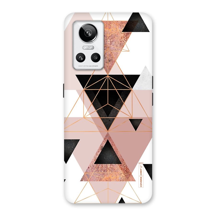 Abstract Rose Gold Triangles Back Case for Realme GT Neo 3