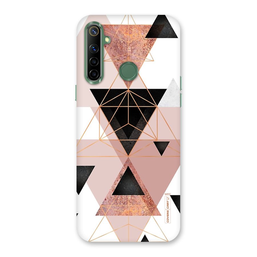 Abstract Rose Gold Triangles Back Case for Realme Narzo 10
