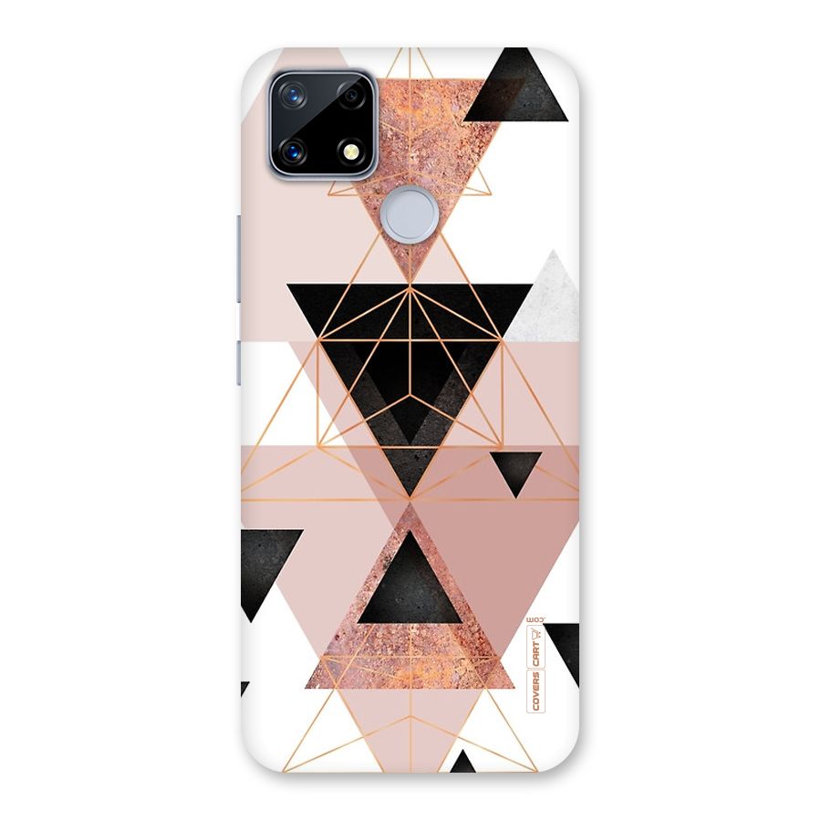 Abstract Rose Gold Triangles Back Case for Realme Narzo 20