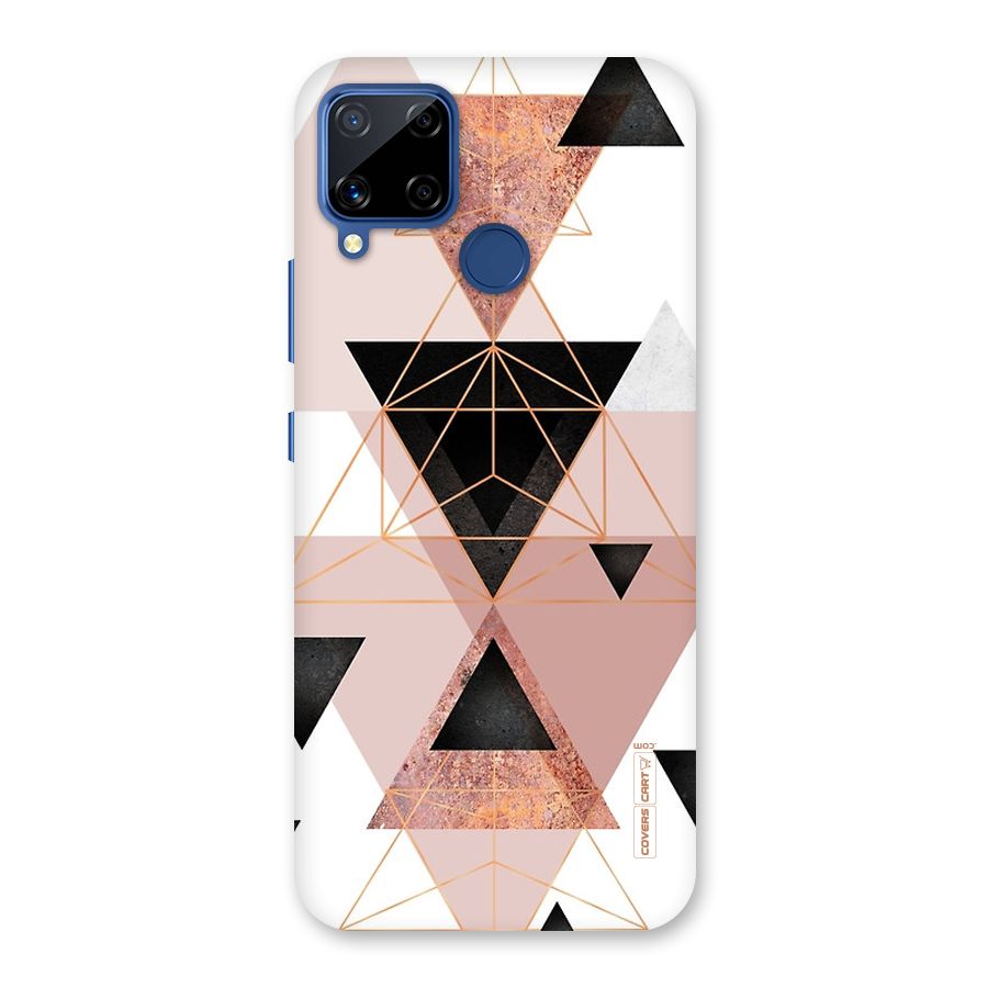 Abstract Rose Gold Triangles Back Case for Realme Narzo 30A