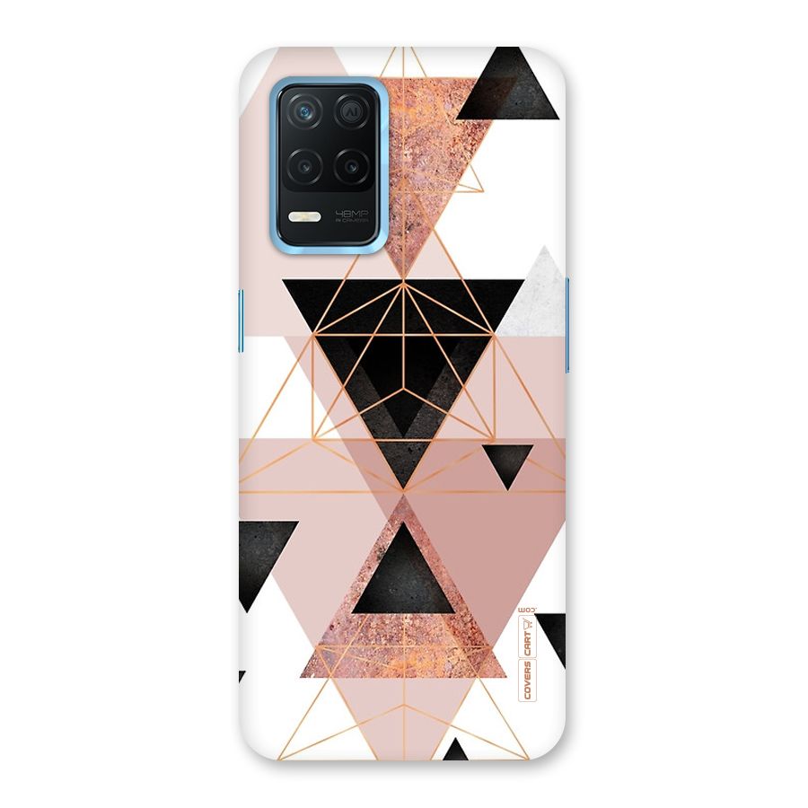 Abstract Rose Gold Triangles Back Case for Realme Narzo 30 5G