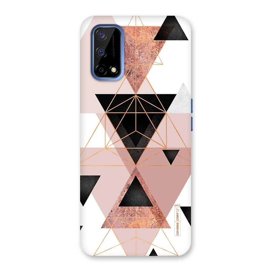 Abstract Rose Gold Triangles Back Case for Realme Narzo 30 Pro