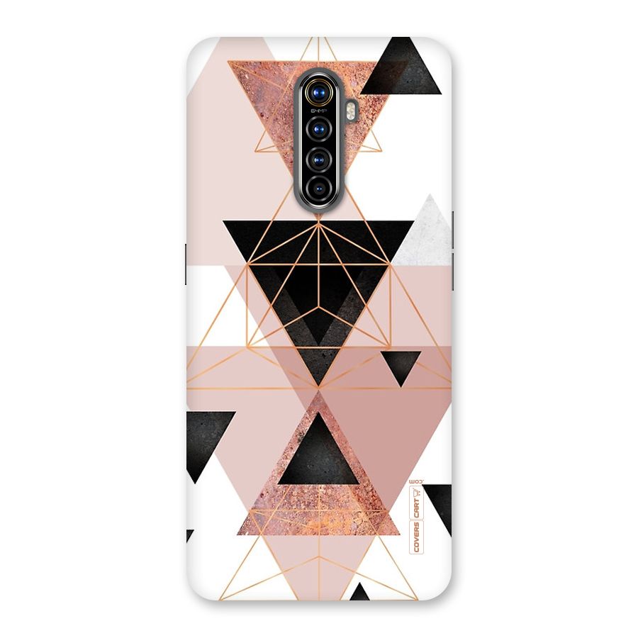 Abstract Rose Gold Triangles Back Case for Realme X2 Pro