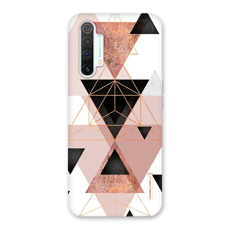 Abstract Rose Gold Triangles Back Case for Realme X3 SuperZoom