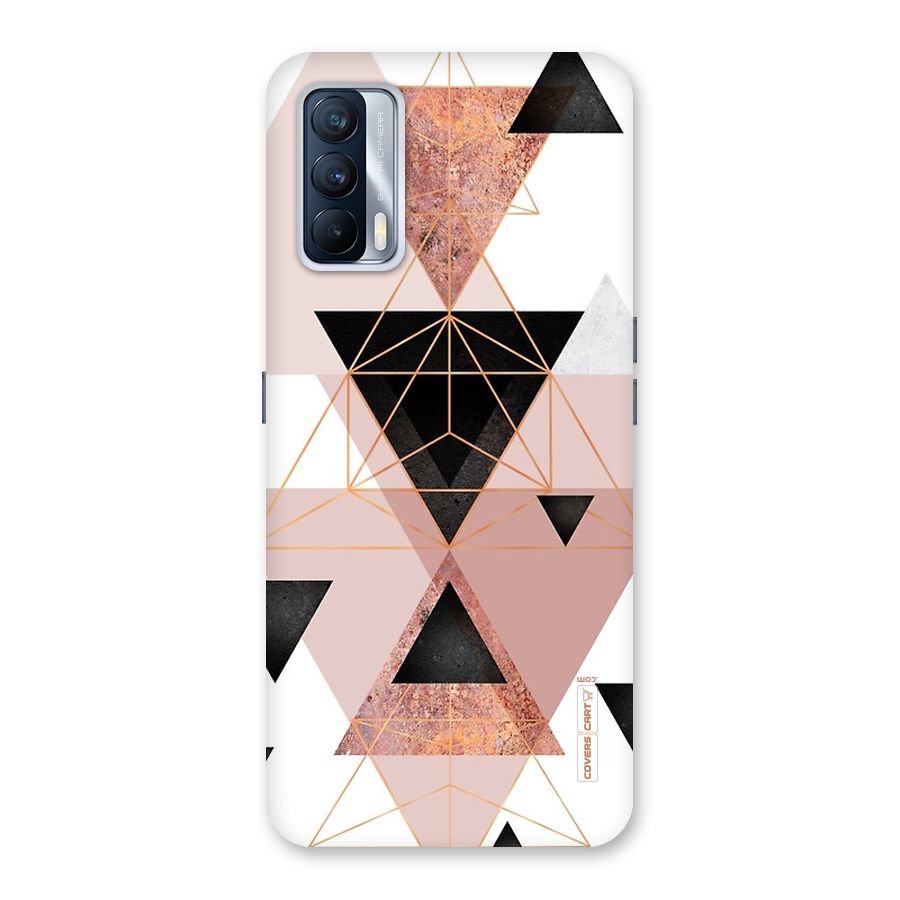 Abstract Rose Gold Triangles Back Case for Realme X7