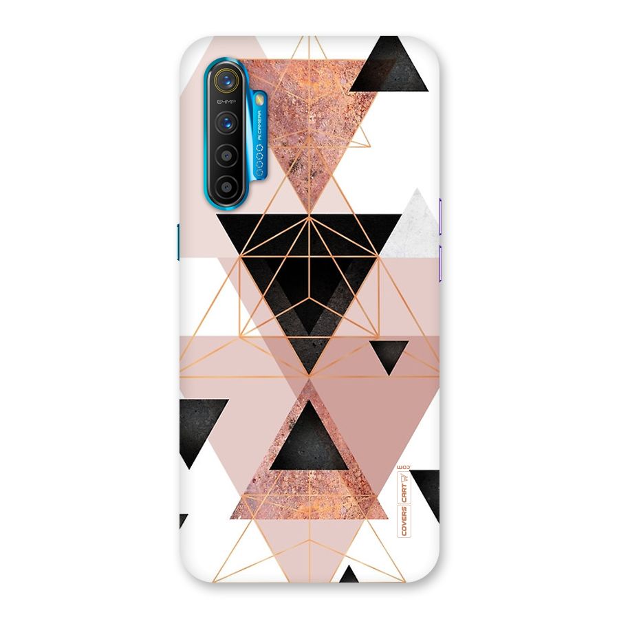 Abstract Rose Gold Triangles Back Case for Realme XT