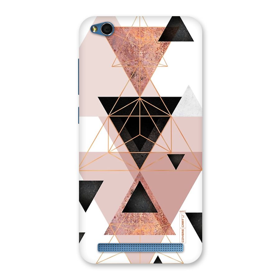 Abstract Rose Gold Triangles Back Case for Redmi 5A
