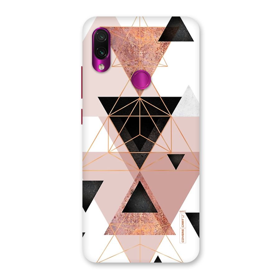 Abstract Rose Gold Triangles Back Case for Redmi Note 7 Pro