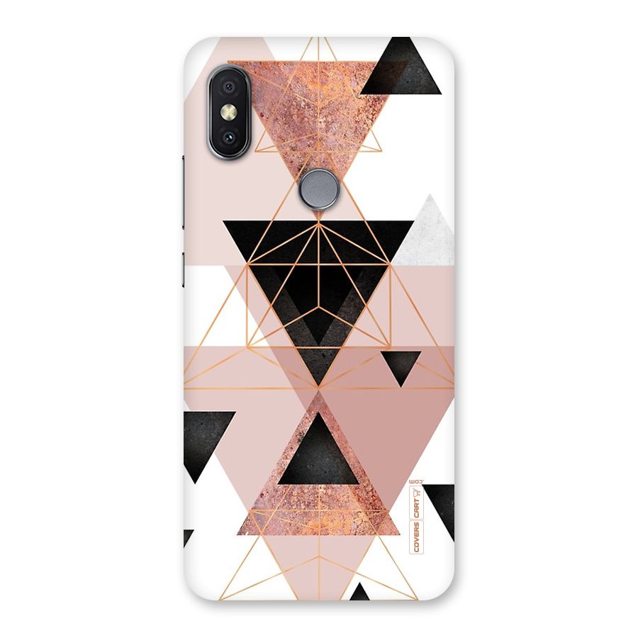 Abstract Rose Gold Triangles Back Case for Redmi Y2