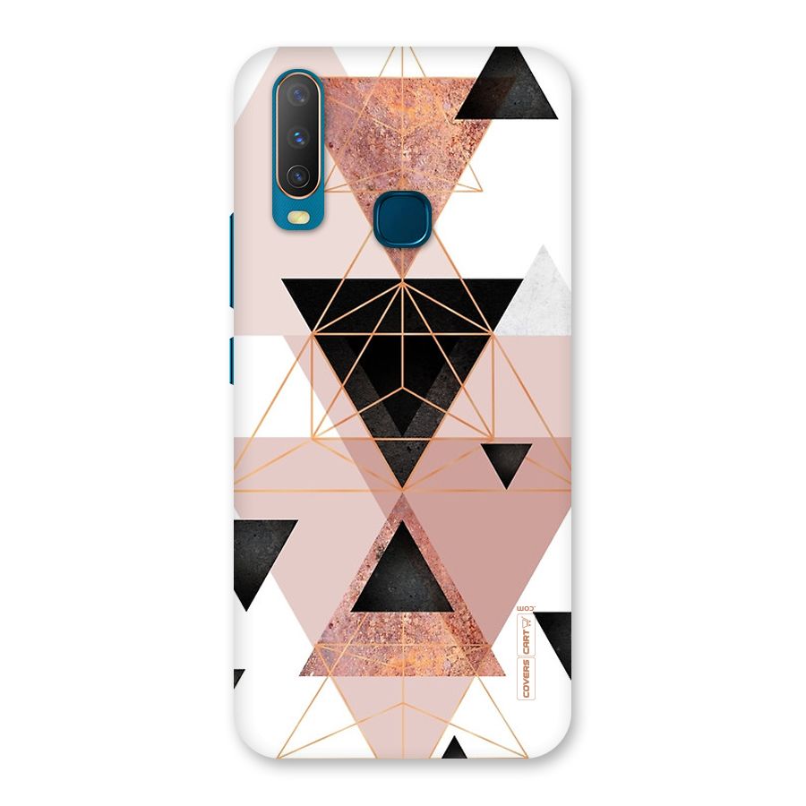 Abstract Rose Gold Triangles Back Case for Vivo U10