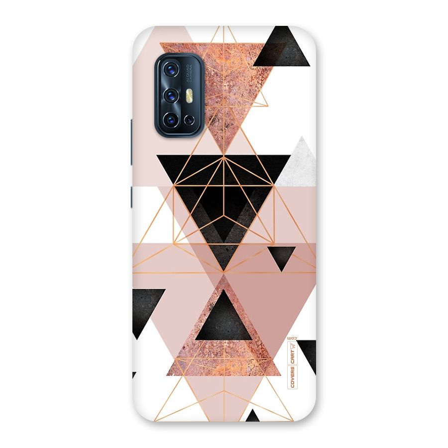 Abstract Rose Gold Triangles Back Case for Vivo V17
