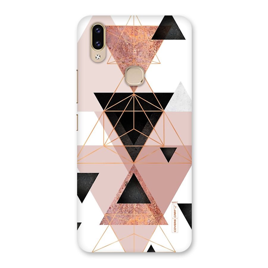 Abstract Rose Gold Triangles Back Case for Vivo V9 Youth