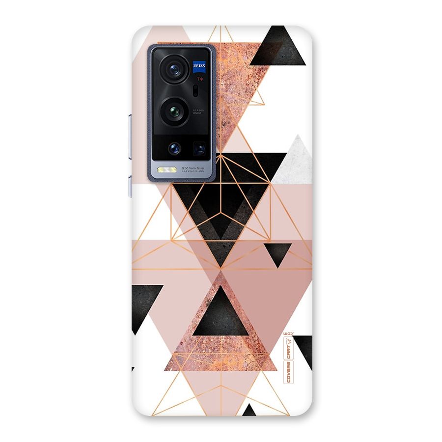 Abstract Rose Gold Triangles Back Case for Vivo X60 Pro Plus