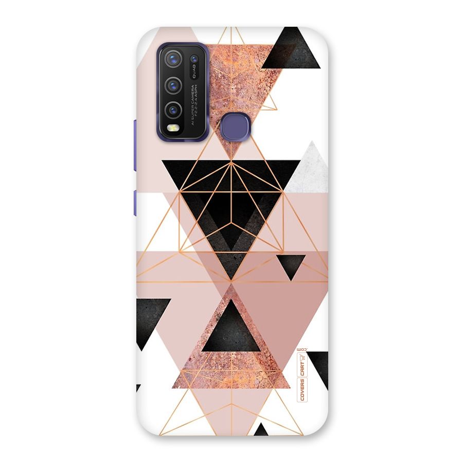 Abstract Rose Gold Triangles Back Case for Vivo Y50