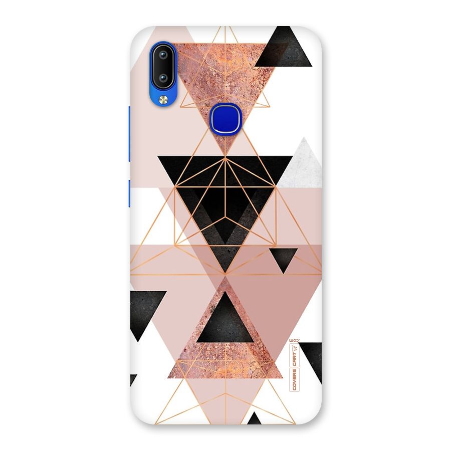 Abstract Rose Gold Triangles Back Case for Vivo Y91