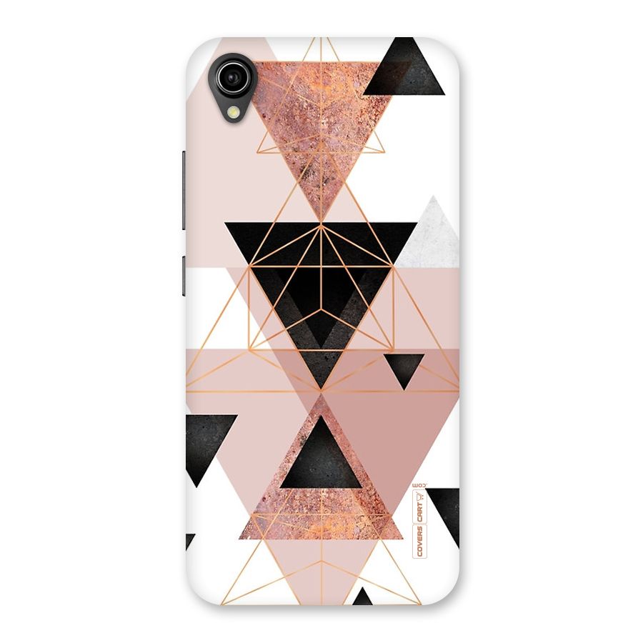 Abstract Rose Gold Triangles Back Case for Vivo Y91i