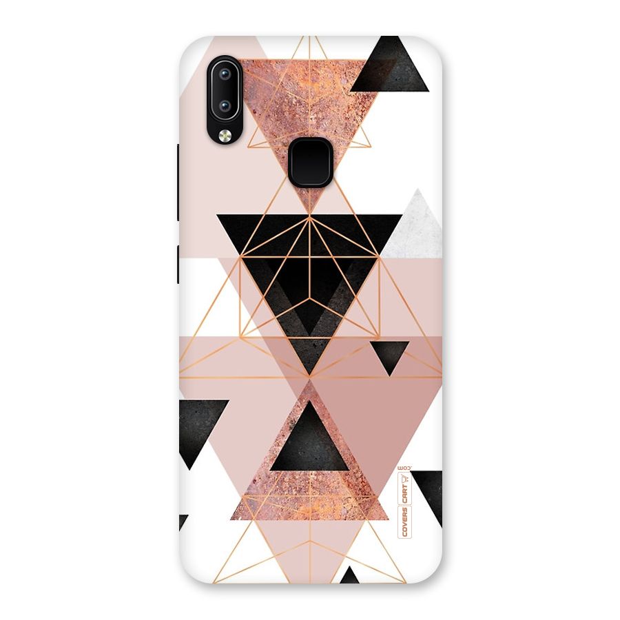 Abstract Rose Gold Triangles Back Case for Vivo Y93