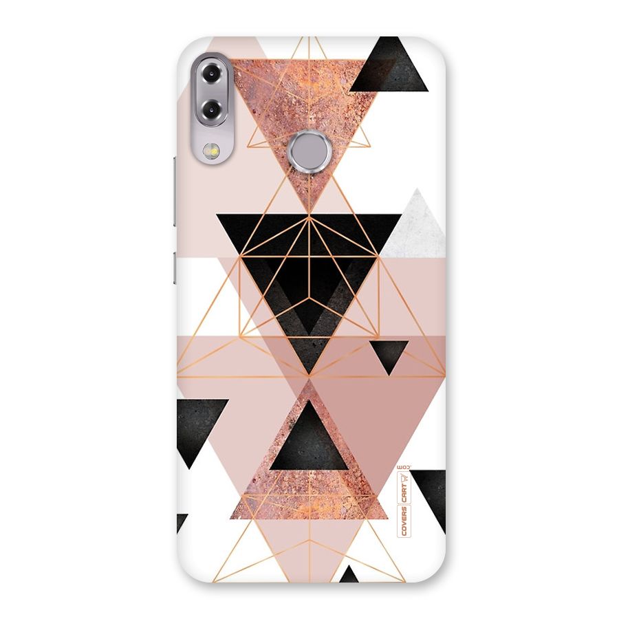 Abstract Rose Gold Triangles Back Case for Zenfone 5Z