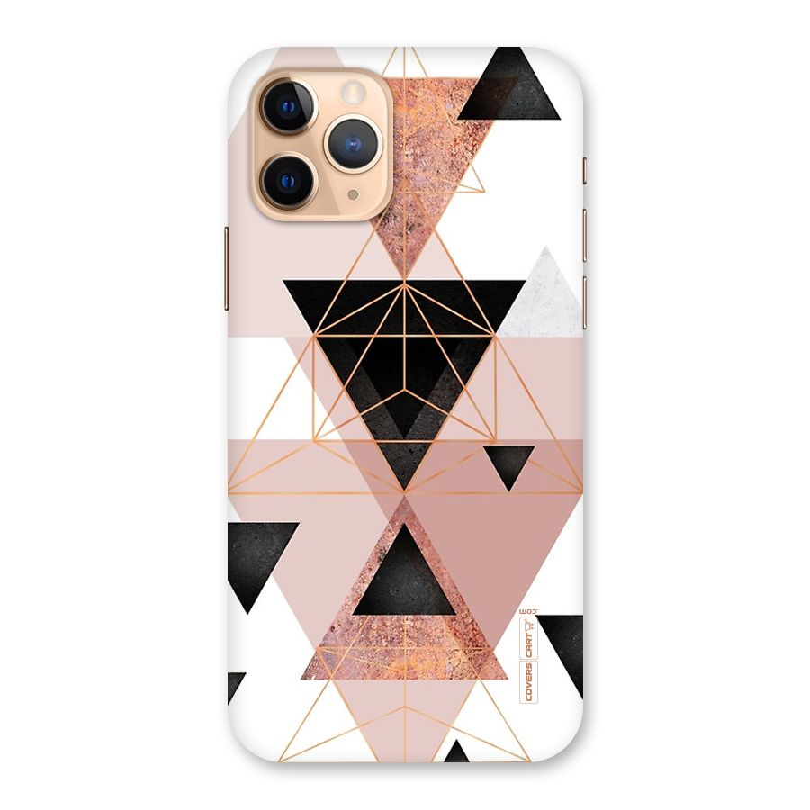 Abstract Rose Gold Triangles Back Case for iPhone 11 Pro