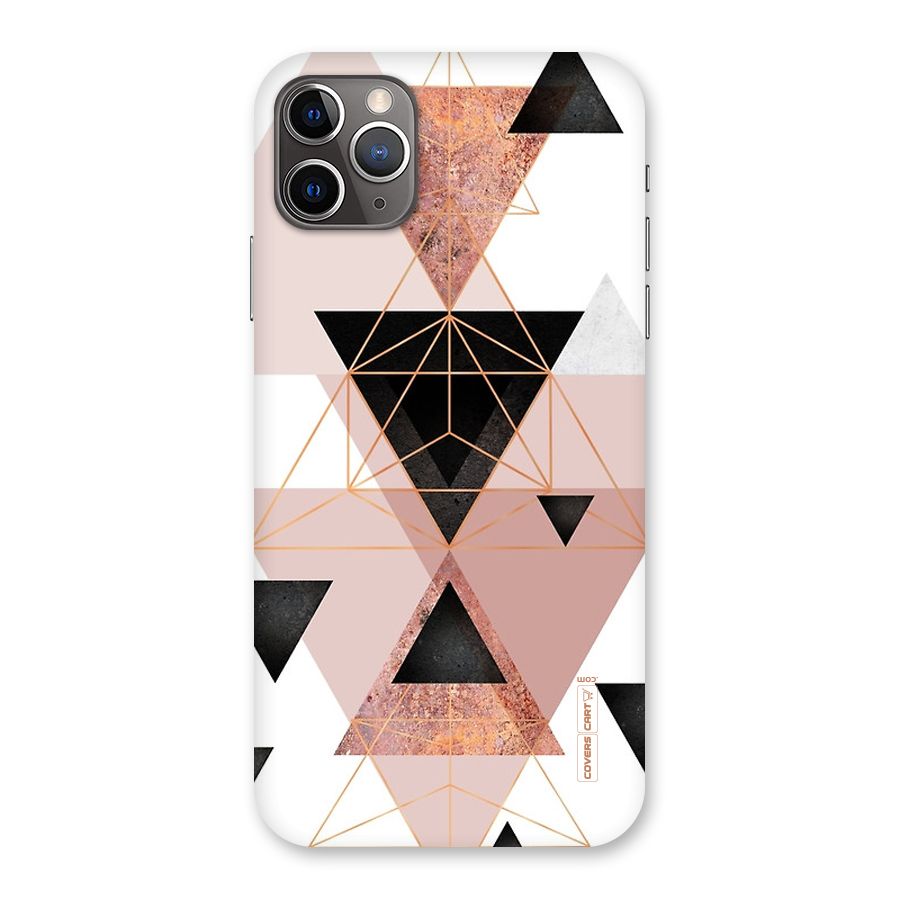 Abstract Rose Gold Triangles Back Case for iPhone 11 Pro Max