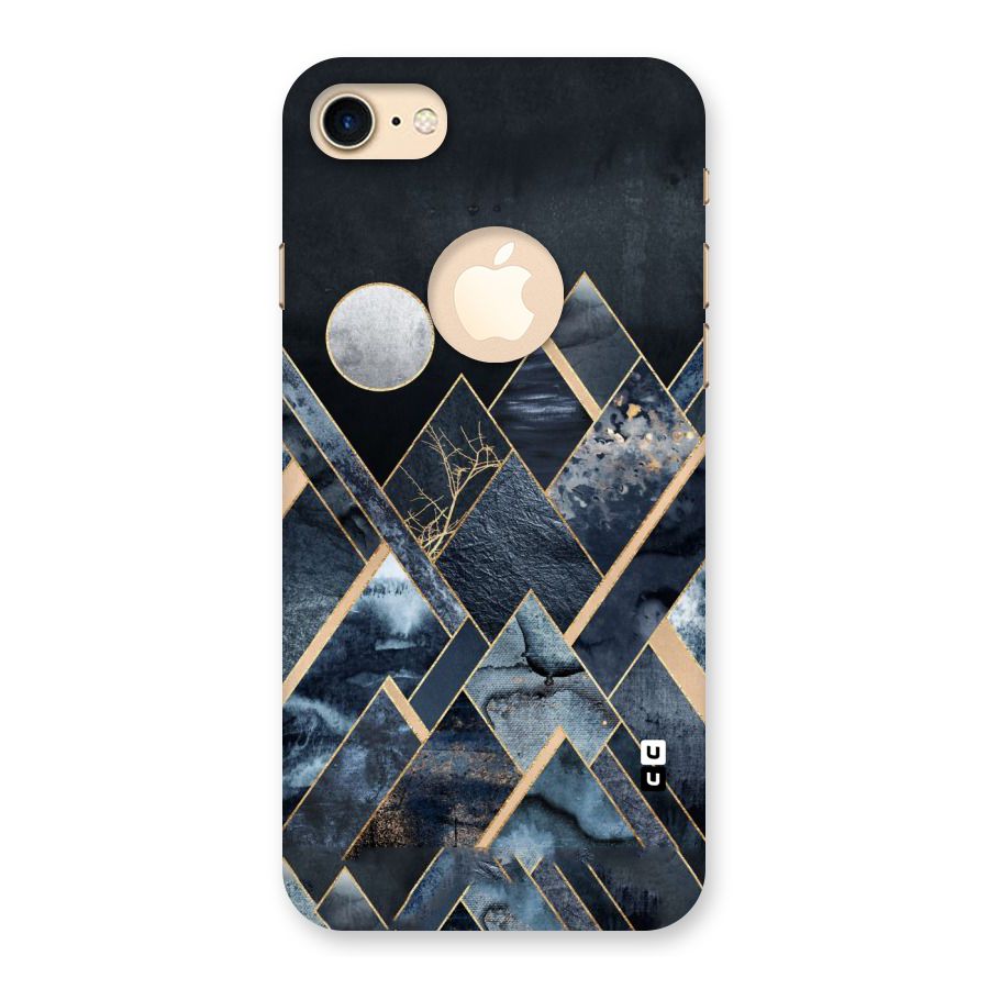 Abstract Scenic Design Back Case for iPhone 7 Logo Cut