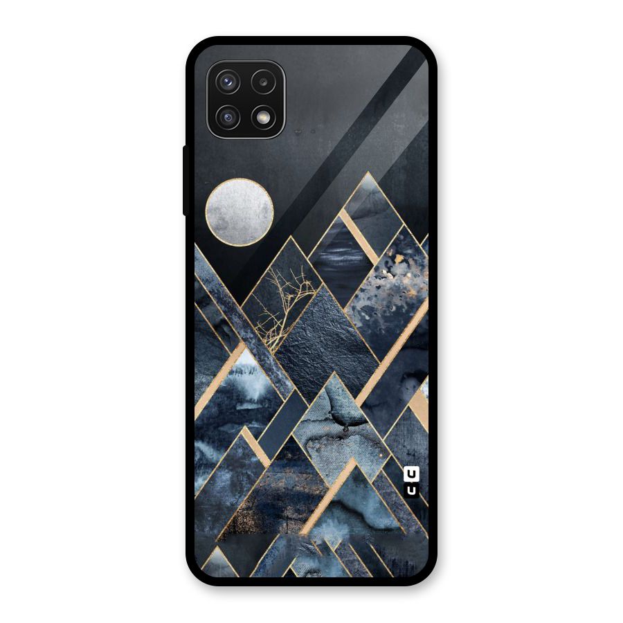 Abstract Scenic Design Glass Back Case for Galaxy A22 5G