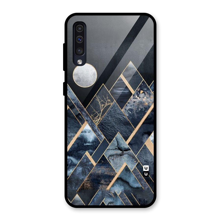Abstract Scenic Design Glass Back Case for Galaxy A50