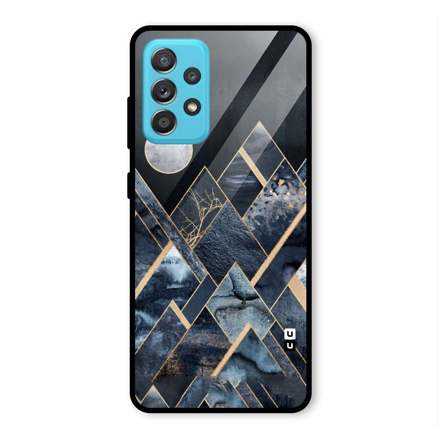 Abstract Scenic Design Glass Back Case for Galaxy A52