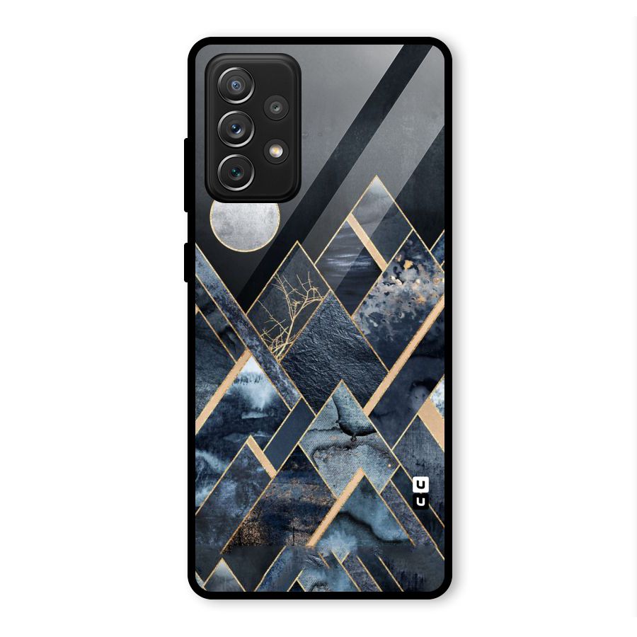 Abstract Scenic Design Glass Back Case for Galaxy A72
