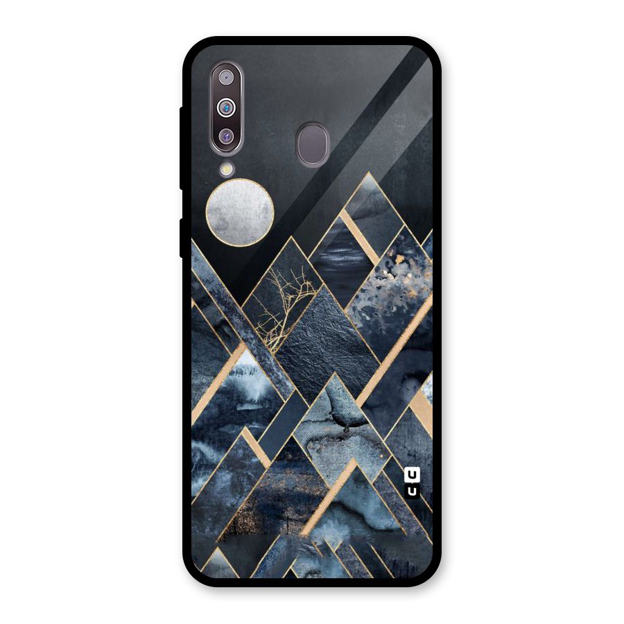 Abstract Scenic Design Glass Back Case for Galaxy M30