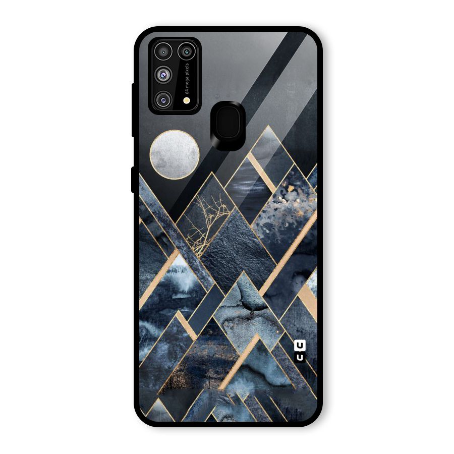 Abstract Scenic Design Glass Back Case for Galaxy M31