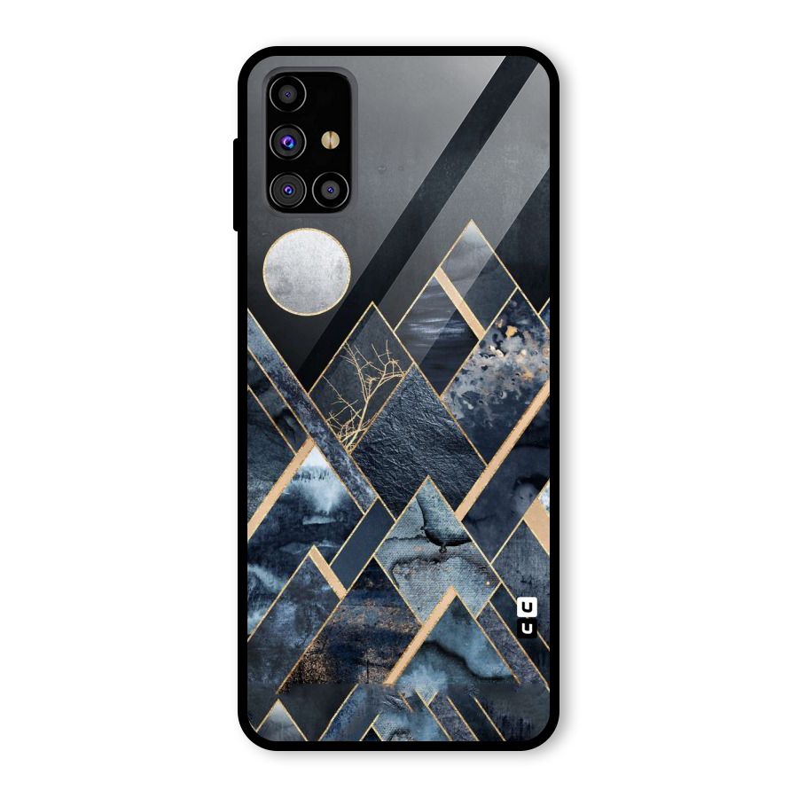 Abstract Scenic Design Glass Back Case for Galaxy M31s