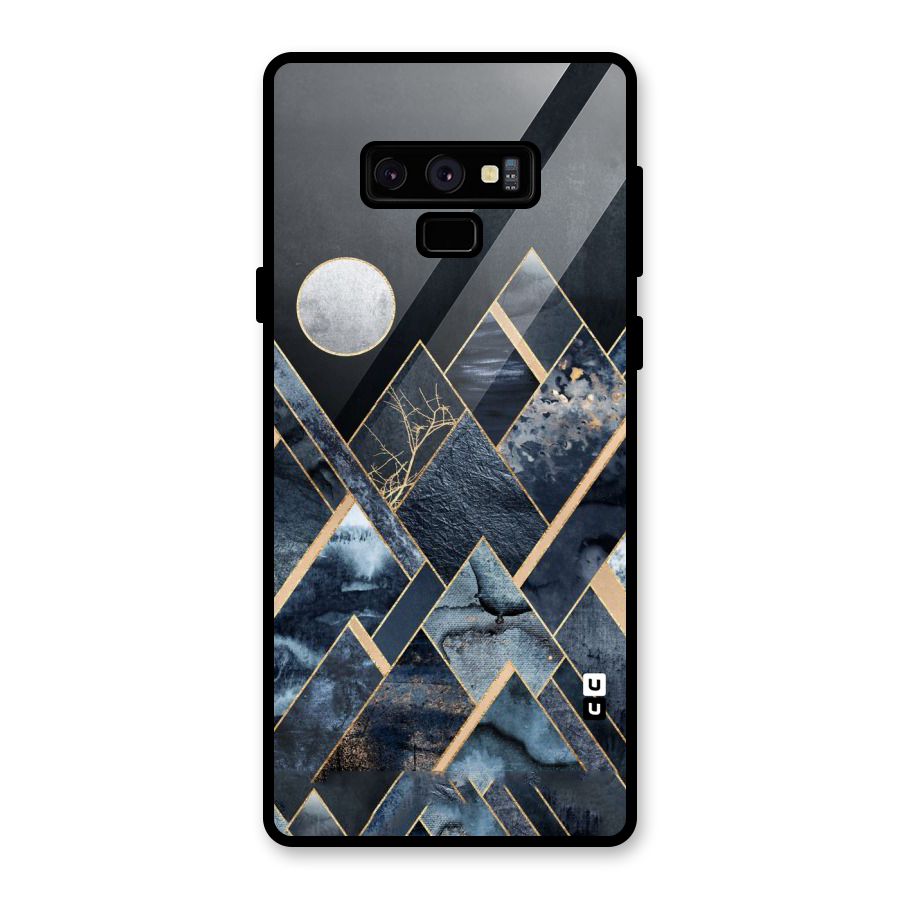 Abstract Scenic Design Glass Back Case for Galaxy Note 9