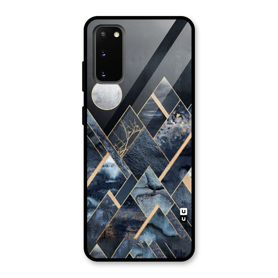 Abstract Scenic Design Glass Back Case for Galaxy S20