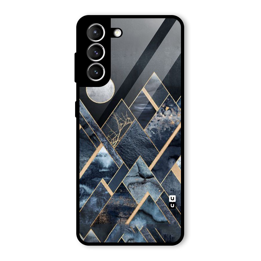 Abstract Scenic Design Glass Back Case for Galaxy S21 5G
