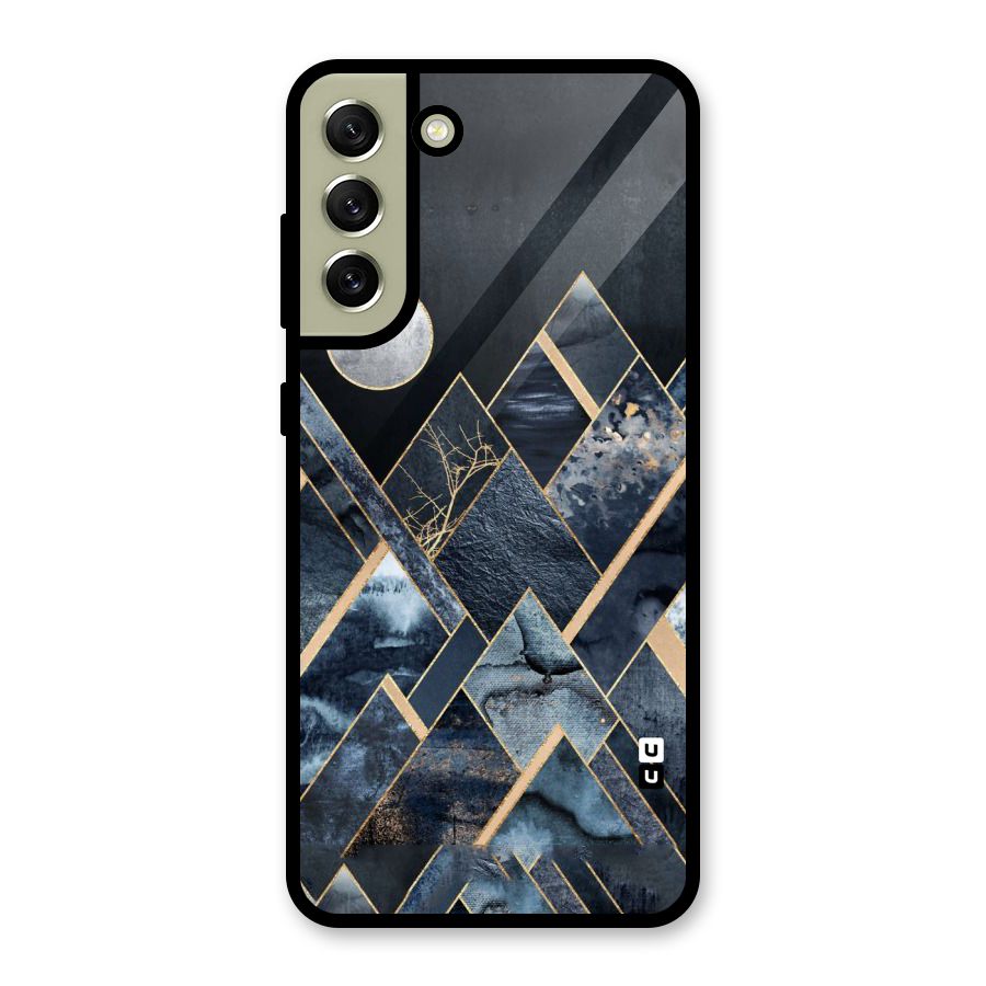 Abstract Scenic Design Glass Back Case for Galaxy S21 FE 5G