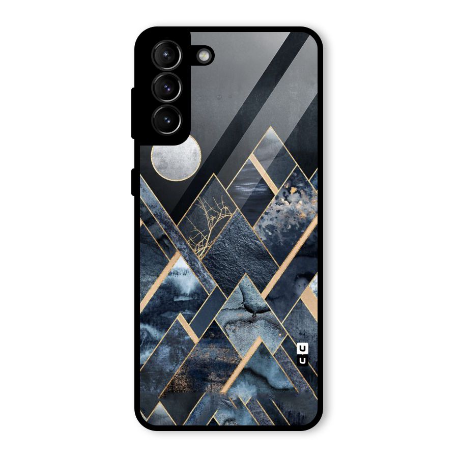 Abstract Scenic Design Glass Back Case for Galaxy S21 Plus