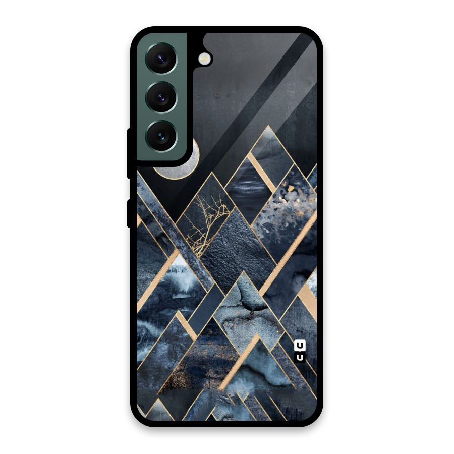 Abstract Scenic Design Glass Back Case for Galaxy S22 5G