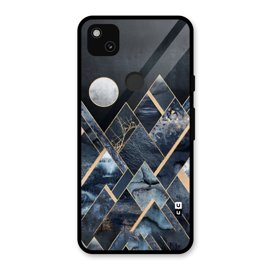 Abstract Scenic Design Glass Back Case for Google Pixel 4a