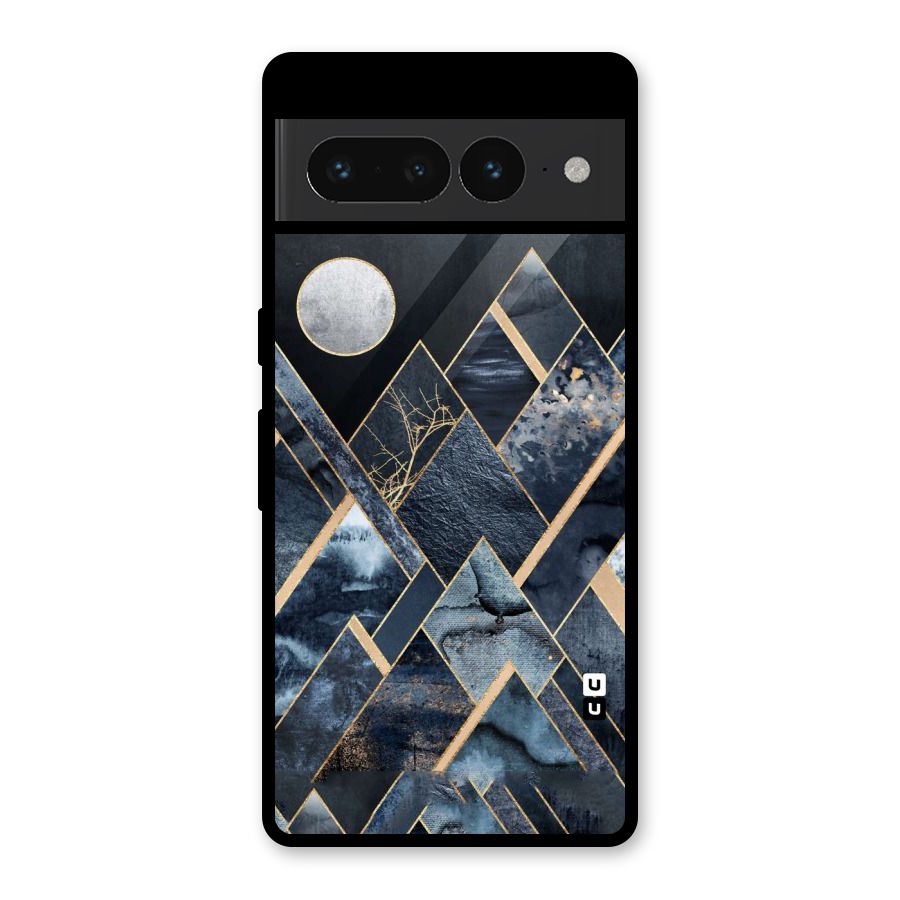 Abstract Scenic Design Glass Back Case for Google Pixel 7 Pro